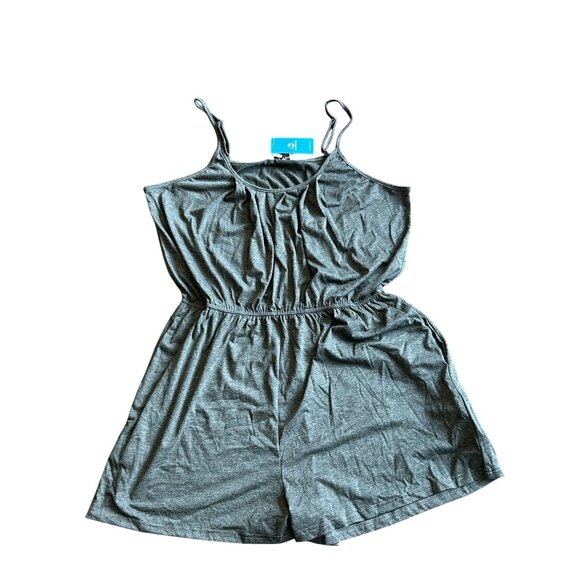 Cupshe Womens XL Grey Romper With Pockets & Adjustable Straps - Picture 1 of 7
